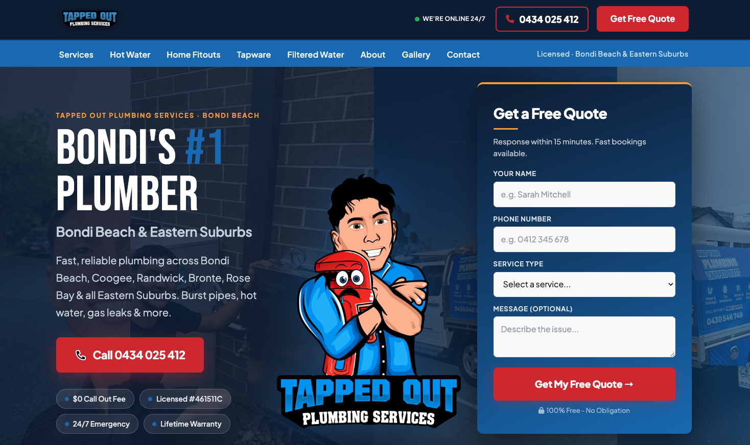 Tapped Out Plumbing Services Bondi